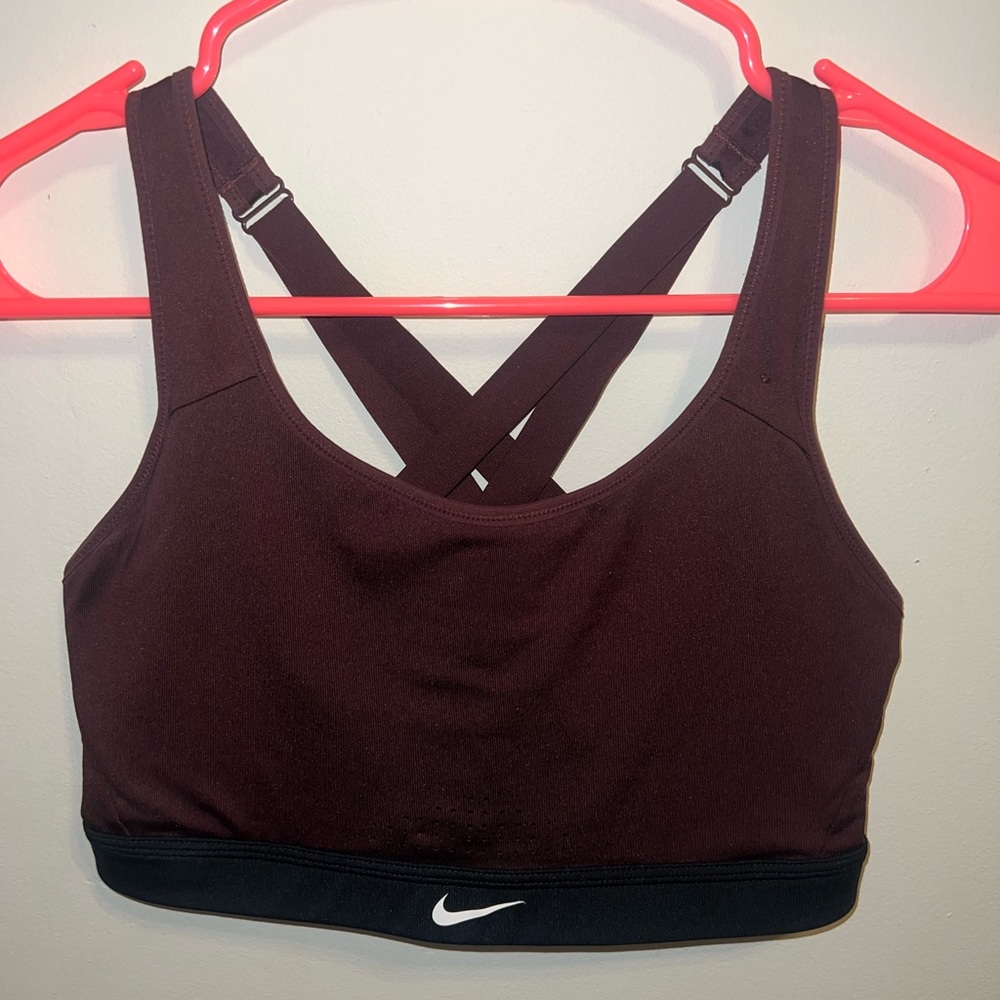 Maroon Nike Sports Bra